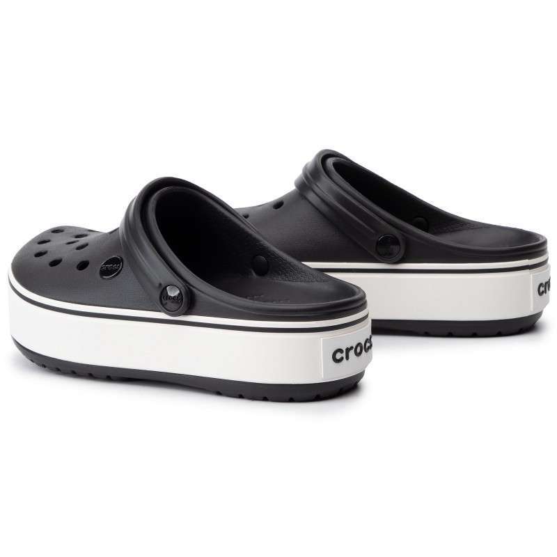 Дитячі Crocs для дівчинки Crocband Platform Clog Black / White — фото 5