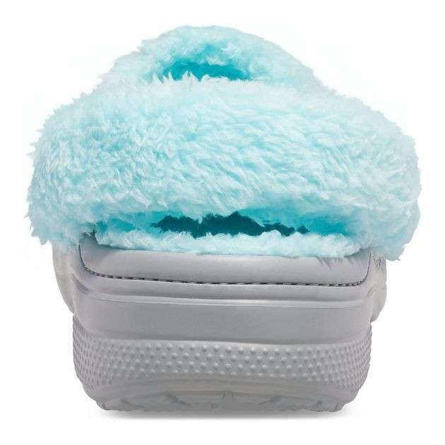 Жіночі Crocs утеплені Baya Lined Fuzz Strap Grey/Ice Blue — фото 2