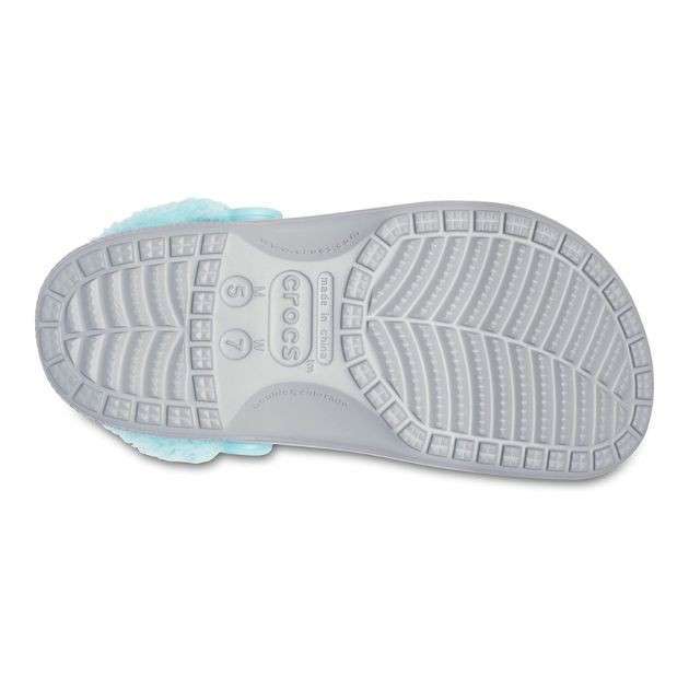 Жіночі Crocs утеплені Baya Lined Fuzz Strap Grey/Ice Blue — фото 7