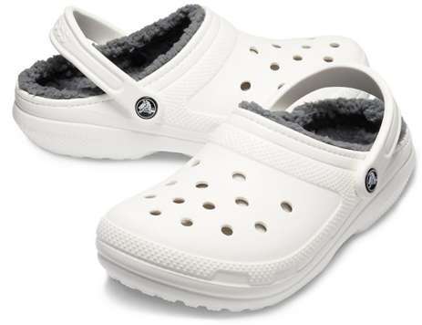 Crocs Клог Утеплені Білі Classic Lined Clog - White/Grey