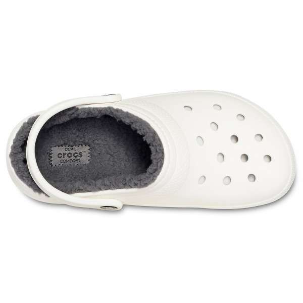 Crocs Клог Утеплені Білі Classic Lined Clog - White/Grey — фото 11