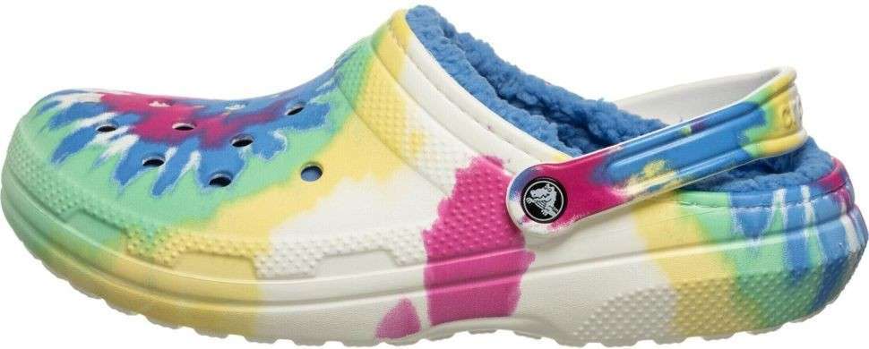 Жіночі Crocs Клог Утеплені Світло Сині Classic Lined Clog Tie Dye Powder Blue /Multi — фото 8