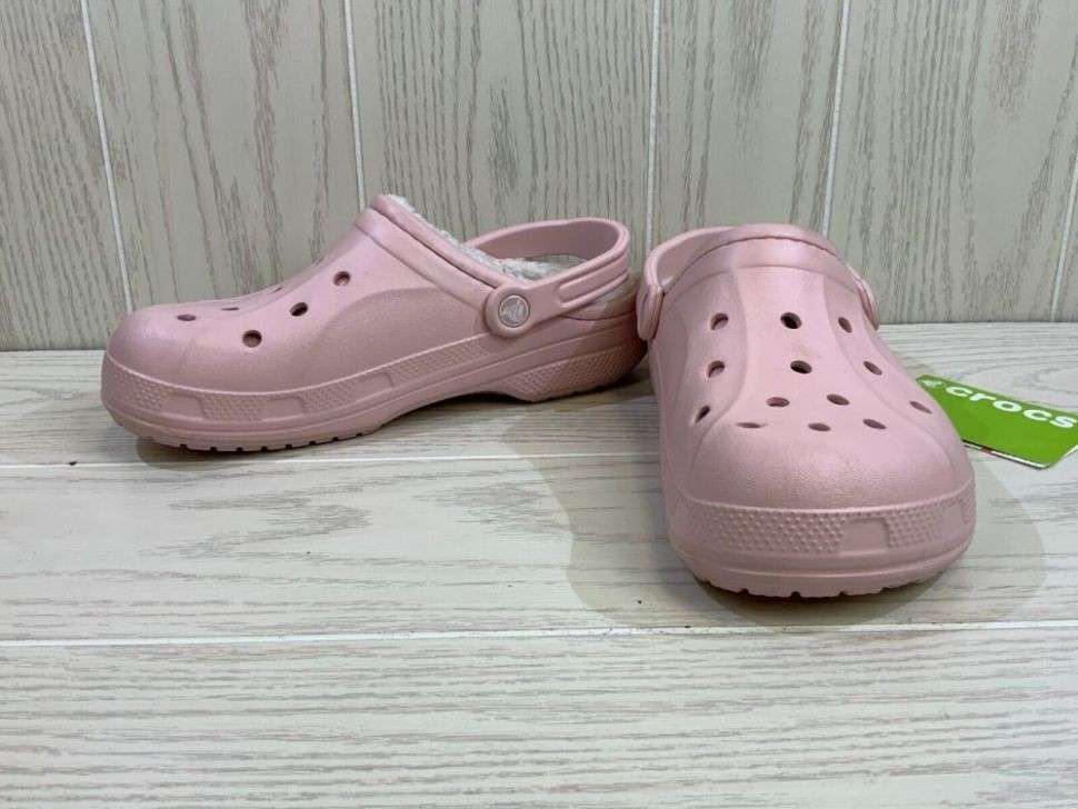 Жіночі Crocs утеплені Рожеві Ralen Lined Clog Cotton Candy Oatmeal — фото 11