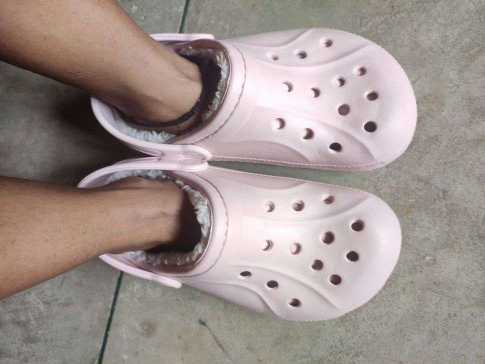 Жіночі Crocs утеплені Рожеві Ralen Lined Clog Cotton Candy Oatmeal — фото 12