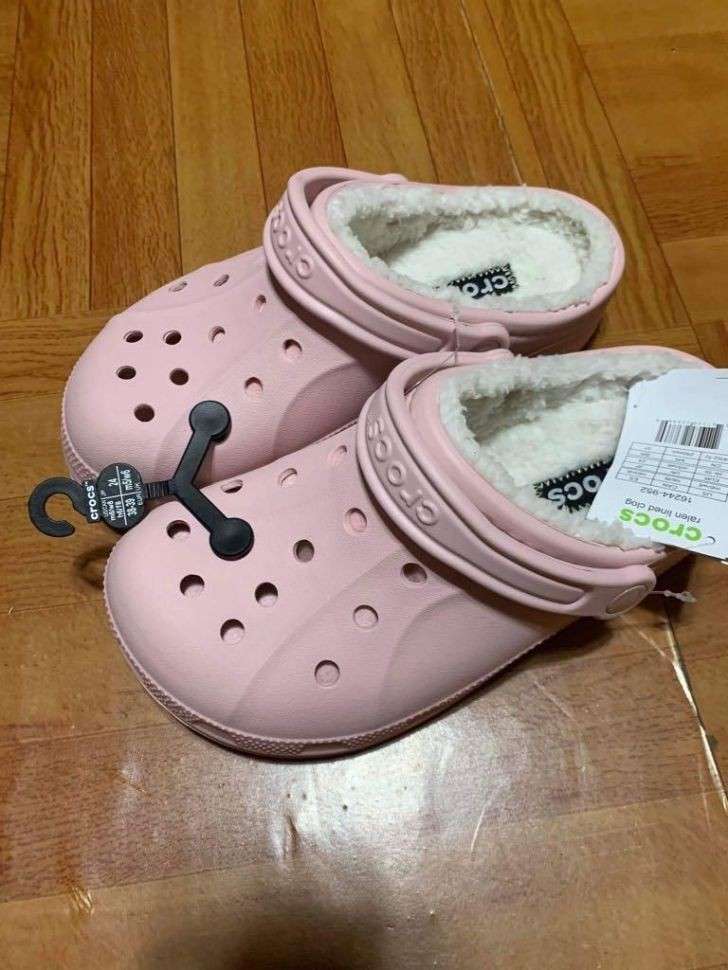 Жіночі Crocs утеплені Рожеві Ralen Lined Clog Cotton Candy Oatmeal — фото 6