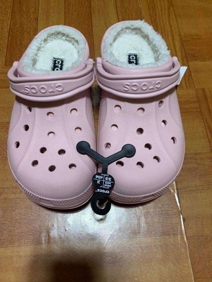 Жіночі Crocs утеплені Рожеві Ralen Lined Clog Cotton Candy Oatmeal — фото 7