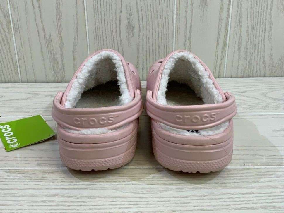 Жіночі Crocs утеплені Рожеві Ralen Lined Clog Cotton Candy Oatmeal — фото 9