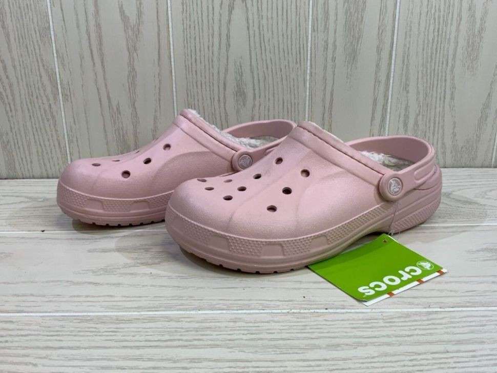 Жіночі Crocs утеплені Рожеві Ralen Lined Clog Cotton Candy Oatmeal — фото 10