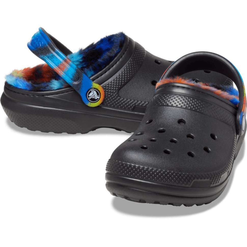 Чоловічі Crocs утеплені Classic Lined Spray Dye Clog Black/Multi