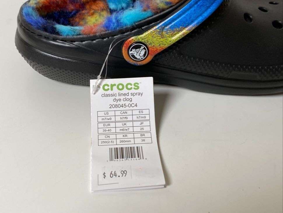 Чоловічі Crocs утеплені Classic Lined Spray Dye Clog Black/Multi — фото 4