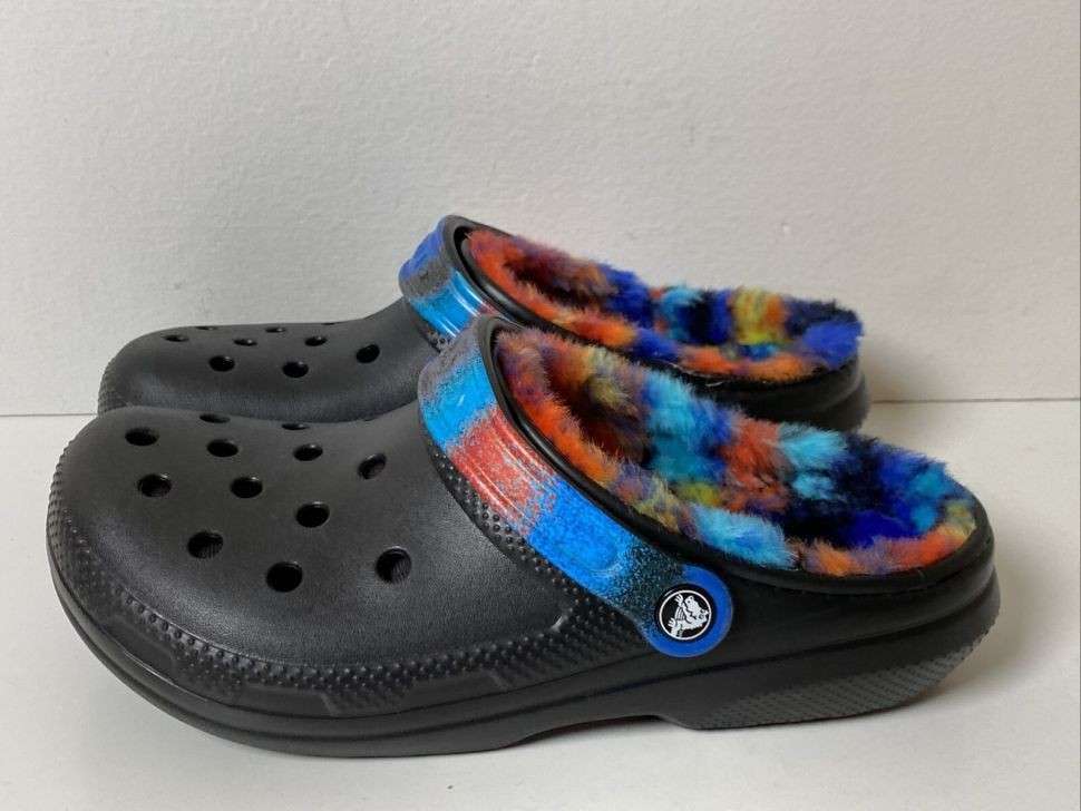 Чоловічі Crocs утеплені Classic Lined Spray Dye Clog Black/Multi — фото 6