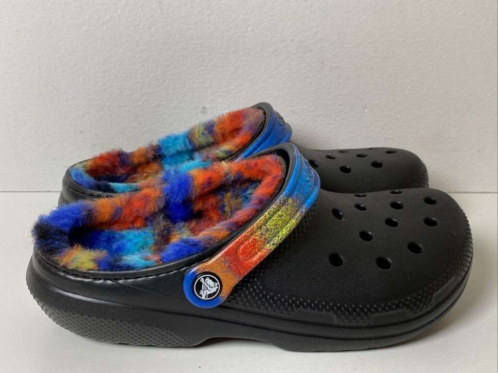 Чоловічі Crocs утеплені Classic Lined Spray Dye Clog Black/Multi — фото 7