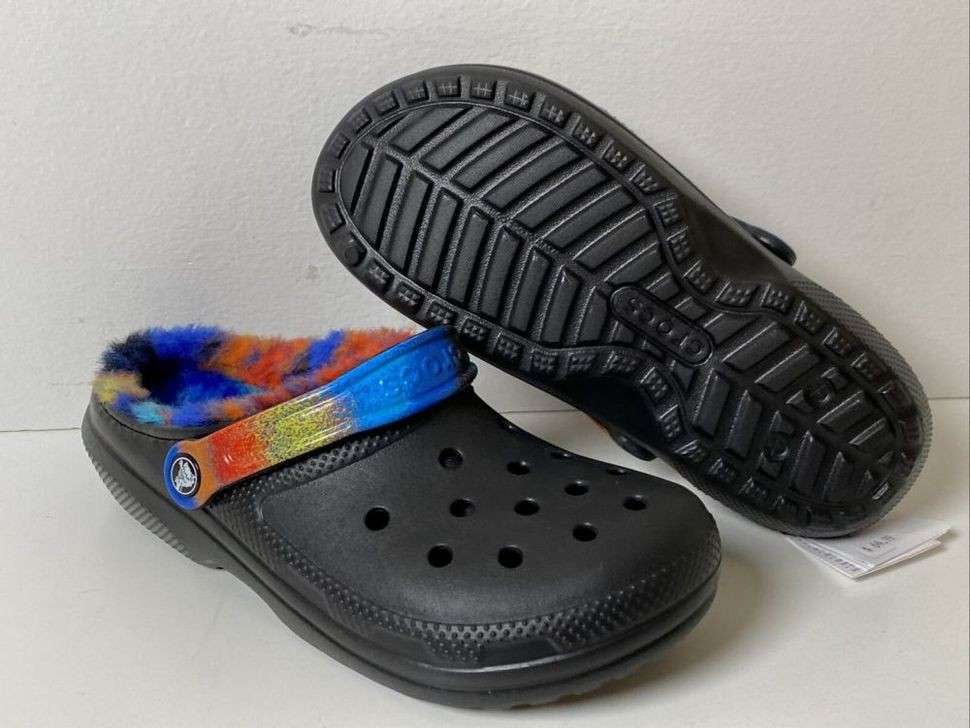 Чоловічі Crocs утеплені Classic Lined Spray Dye Clog Black/Multi — фото 8