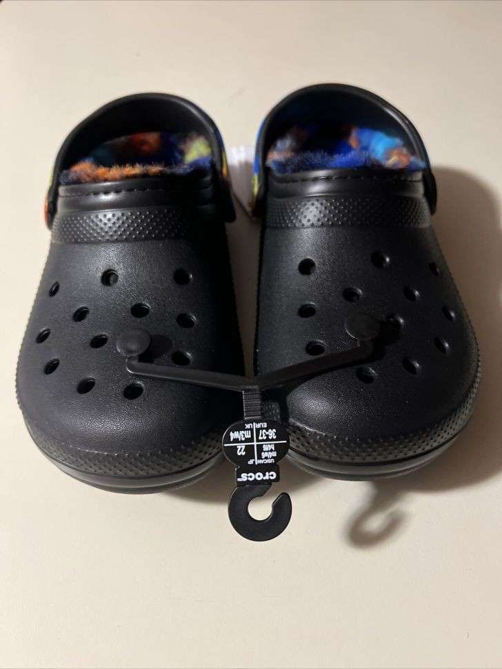 Чоловічі Crocs утеплені Classic Lined Spray Dye Clog Black/Multi — фото 9