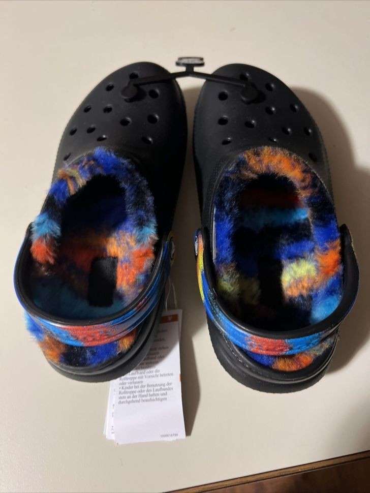 Чоловічі Crocs утеплені Classic Lined Spray Dye Clog Black/Multi — фото 10