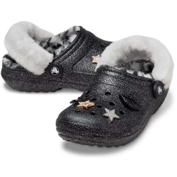 Жіночі Crocs утеплені Classic Lined Disco Clog Shimmer