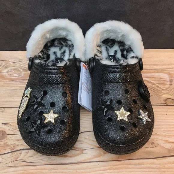 Жіночі Crocs утеплені Classic Lined Disco Clog Shimmer — фото 5