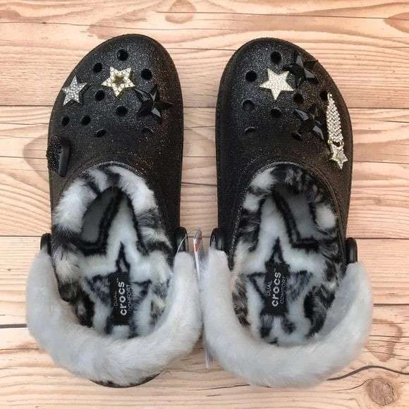 Жіночі Crocs утеплені Classic Lined Disco Clog Shimmer — фото 9