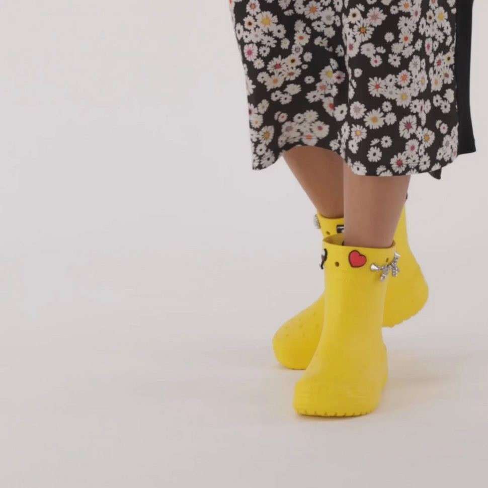Жіночі гумові чоботи Crocs Classic Rain Boot Sunflower — фото 3