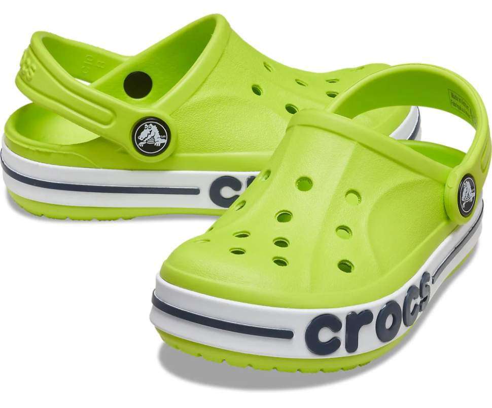 Дитячі Crocs-сабо для хлопчика Crocs Bayaband Clog Kids' Lime Punch/Navy