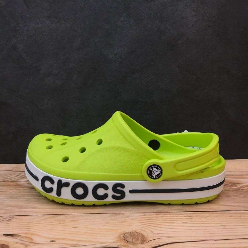 Дитячі Crocs-сабо для хлопчика Crocs Bayaband Clog Kids' Lime Punch/Navy — фото 2