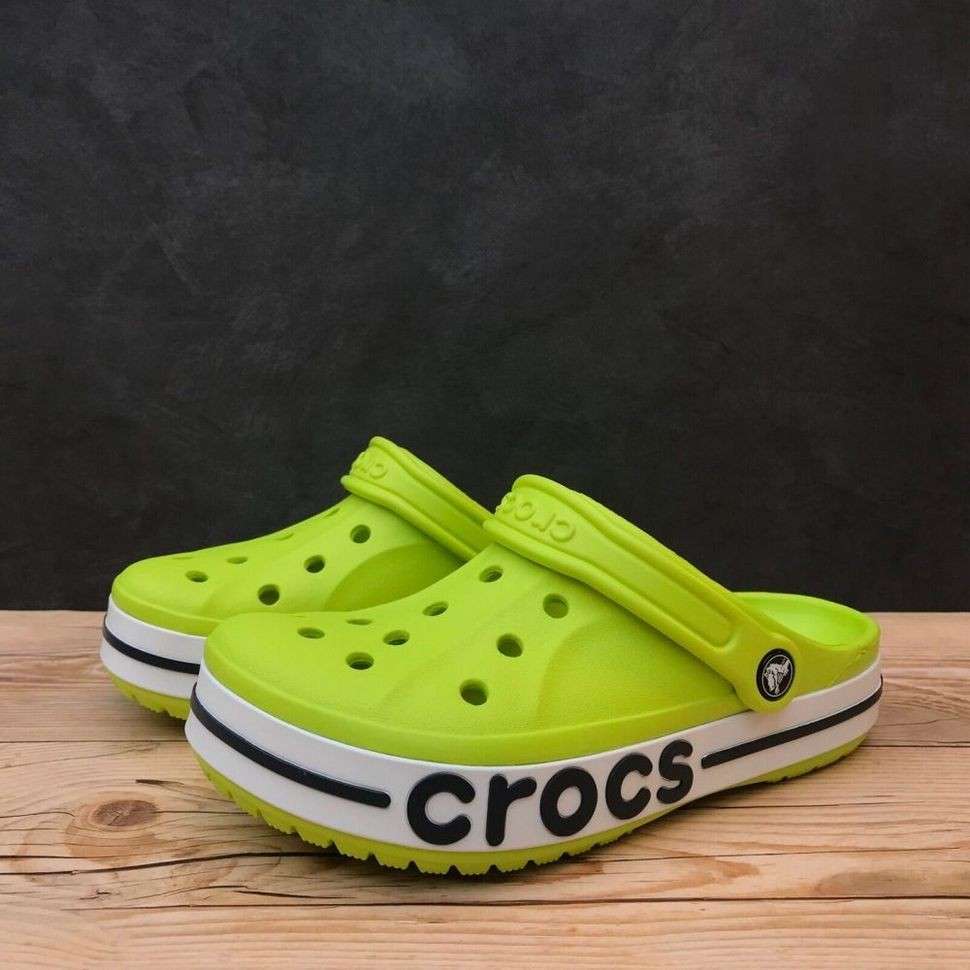 Дитячі Crocs-сабо для хлопчика Crocs Bayaband Clog Kids' Lime Punch/Navy — фото 11