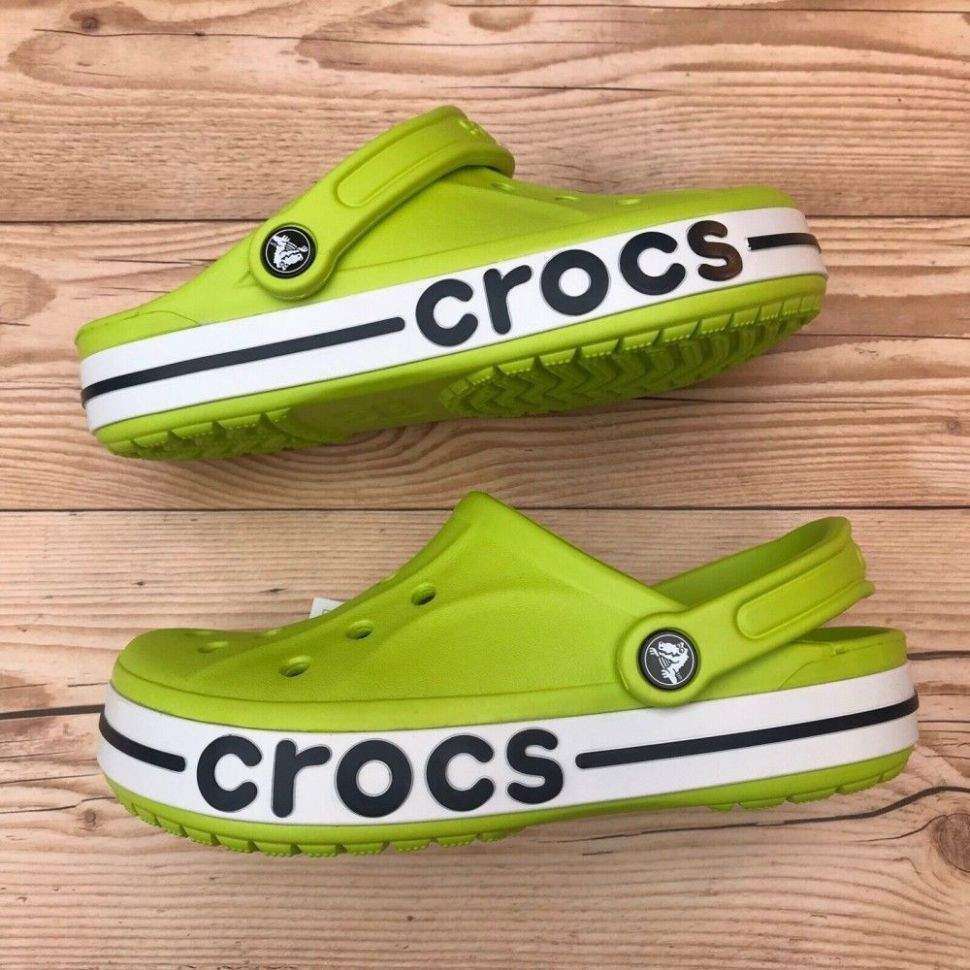 Дитячі Crocs-сабо для хлопчика Crocs Bayaband Clog Kids' Lime Punch/Navy — фото 12