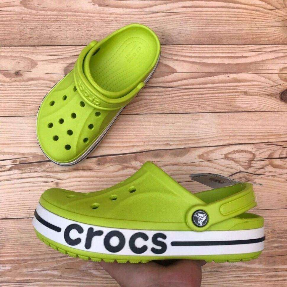 Дитячі Crocs-сабо для хлопчика Crocs Bayaband Clog Kids' Lime Punch/Navy — фото 13