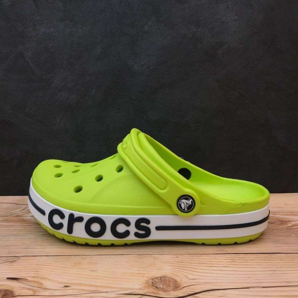 Дитячі Crocs-сабо для хлопчика Crocs Bayaband Clog Kids' Lime Punch/Navy — фото 3