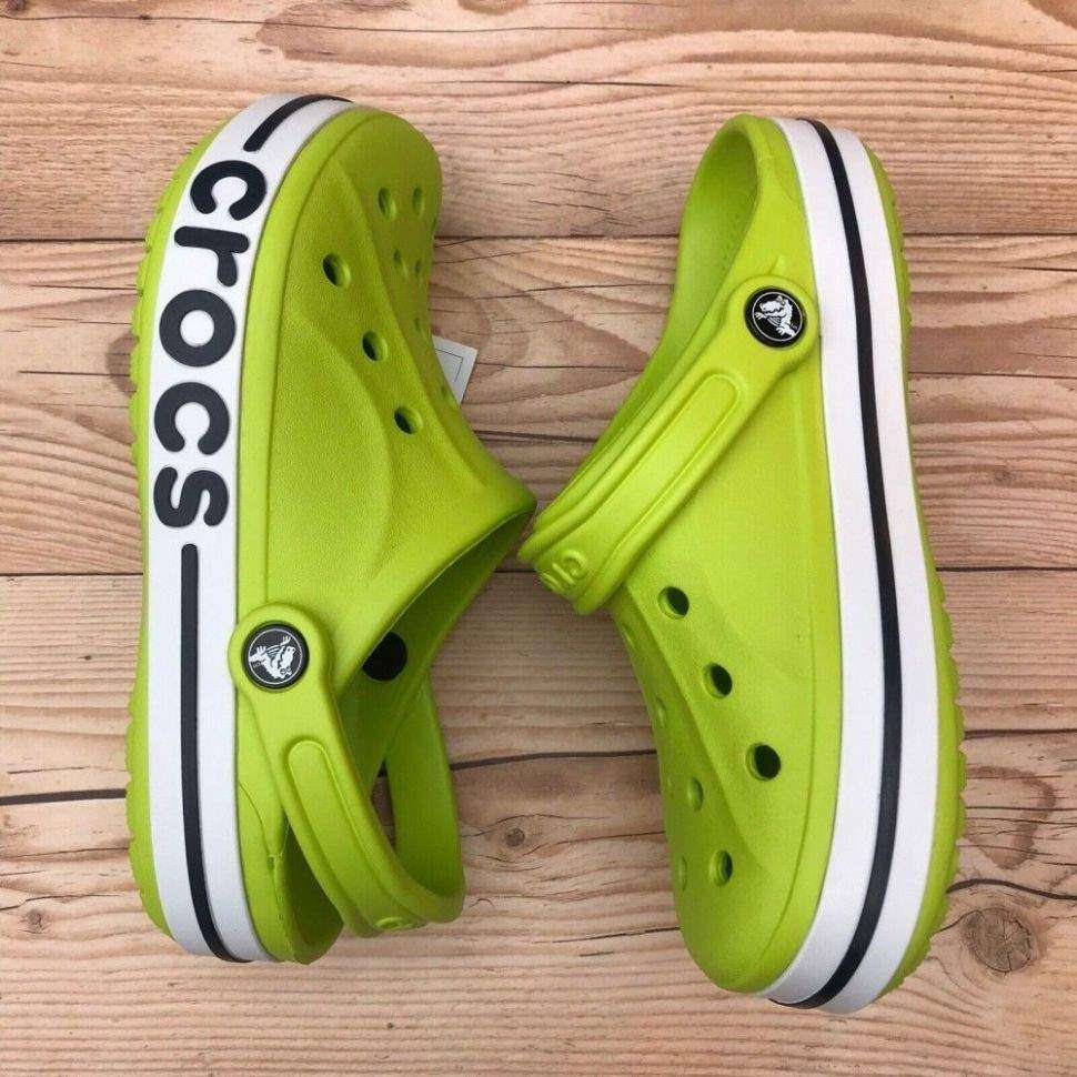 Дитячі Crocs-сабо для хлопчика Crocs Bayaband Clog Kids' Lime Punch/Navy — фото 4