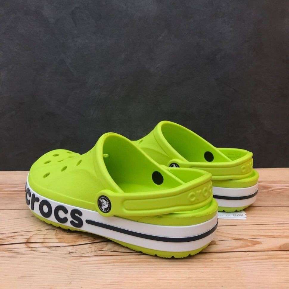 Дитячі Crocs-сабо для хлопчика Crocs Bayaband Clog Kids' Lime Punch/Navy — фото 6