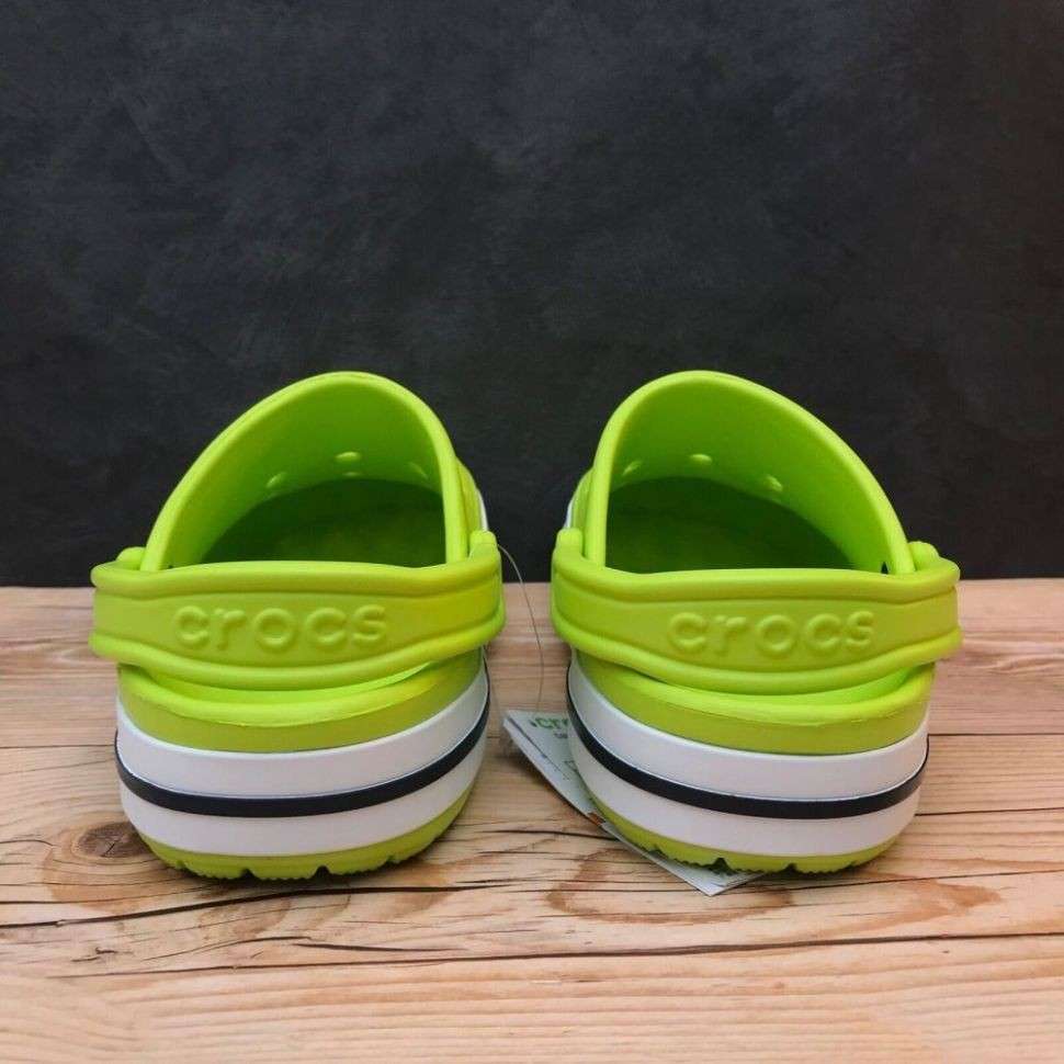 Дитячі Crocs-сабо для хлопчика Crocs Bayaband Clog Kids' Lime Punch/Navy — фото 7