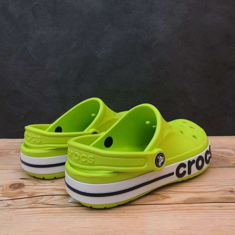 Дитячі Crocs-сабо для хлопчика Crocs Bayaband Clog Kids' Lime Punch/Navy — фото 8
