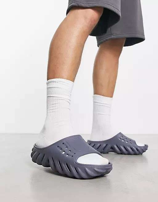 Чоловічі шльопанці Crocs Echo Slide Storm Navy — фото 2