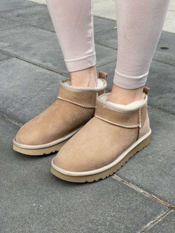 Жіночі UGG Ультра Міні Замш Беж Пісочні Ultra Mini Sand Beige Suede — фото 11