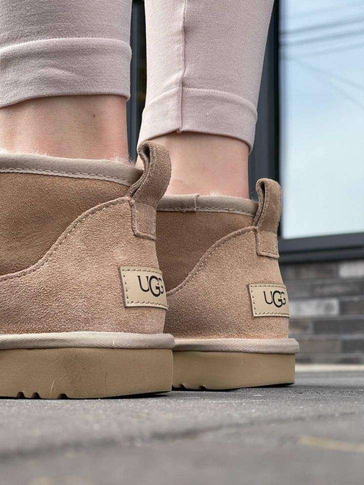 Жіночі UGG Ультра Міні Замш Беж Пісочні Ultra Mini Sand Beige Suede — фото 14