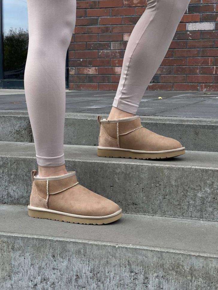 Жіночі UGG Ультра Міні Замш Беж Пісочні Ultra Mini Sand Beige Suede — фото 8