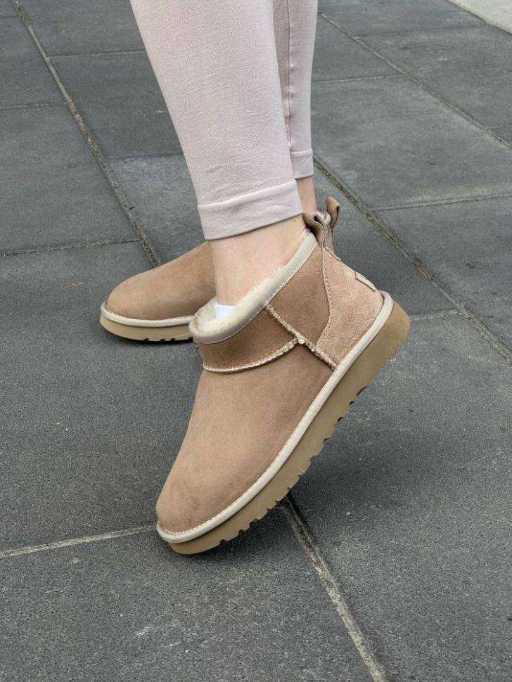Жіночі UGG Ультра Міні Замш Беж Пісочні Ultra Mini Sand Beige Suede — фото 10