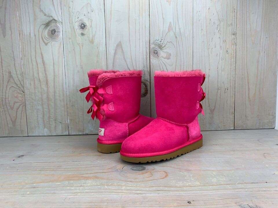 UGG Дитячі 2 Банат Замша Рожеві Kids Bailey Bow Cerise Hot Pink — фото 2