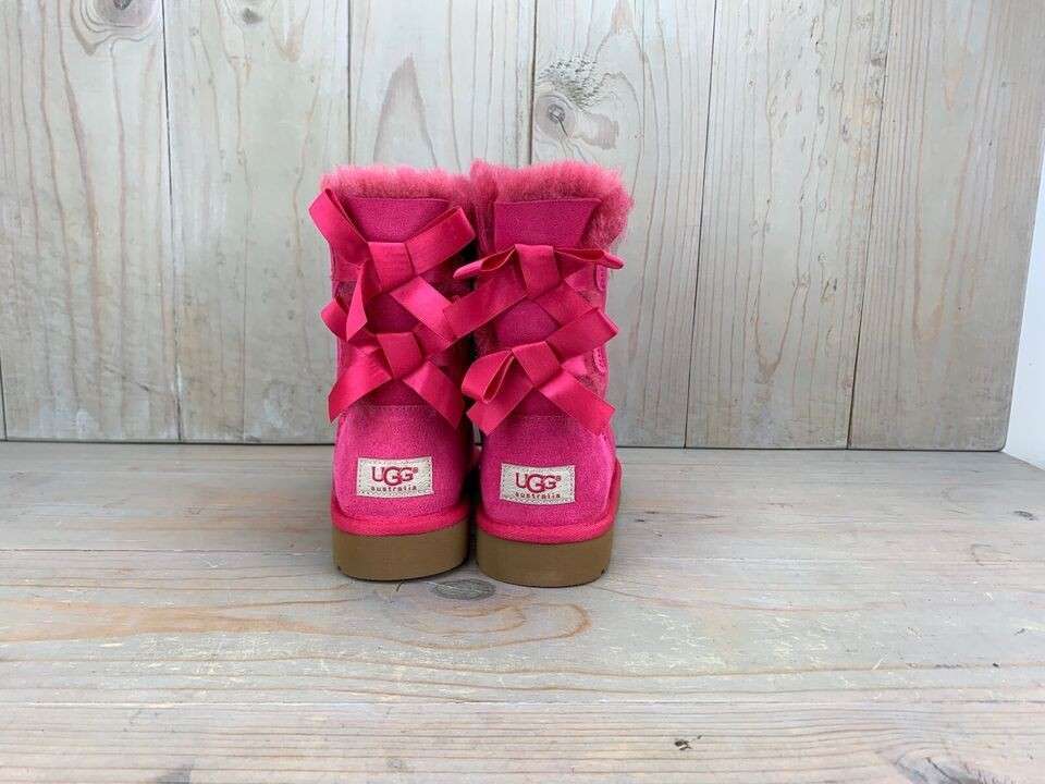 UGG Дитячі 2 Банат Замша Рожеві Kids Bailey Bow Cerise Hot Pink — фото 4