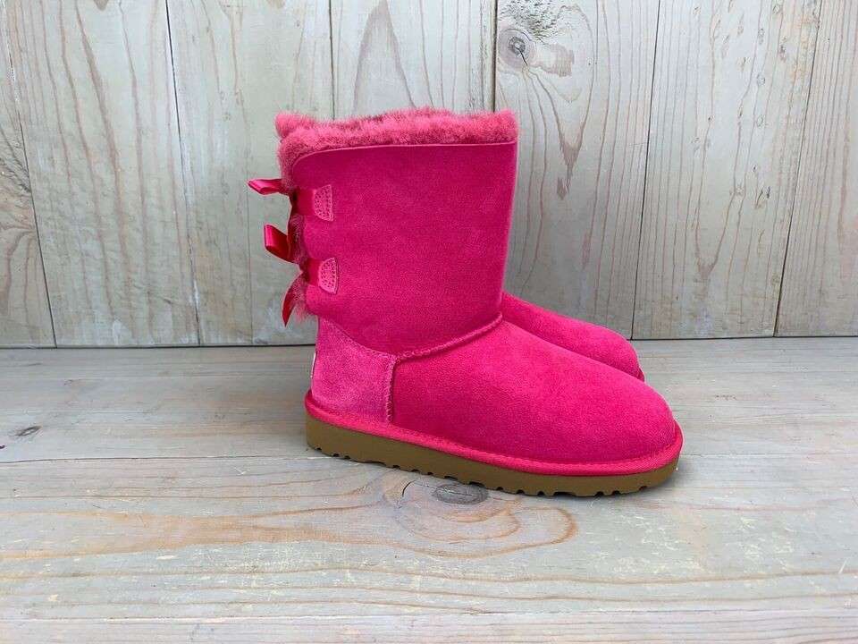 UGG Дитячі 2 Банат Замша Рожеві Kids Bailey Bow Cerise Hot Pink — фото 6