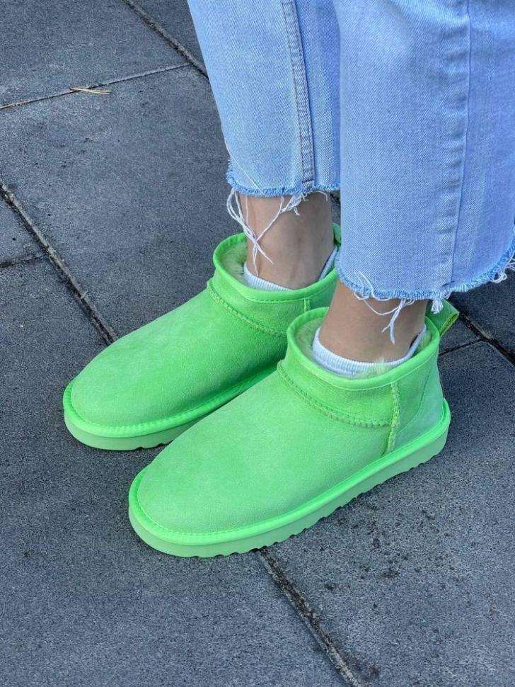 Жіночі UGG Ультра Міні Замша Зелені Classic Ultra Mini Parakeet Green — фото 11