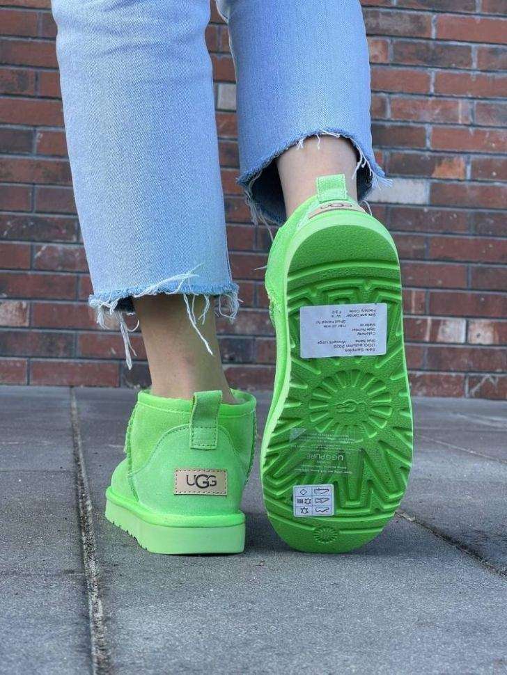 Жіночі UGG Ультра Міні Замша Зелені Classic Ultra Mini Parakeet Green — фото 14