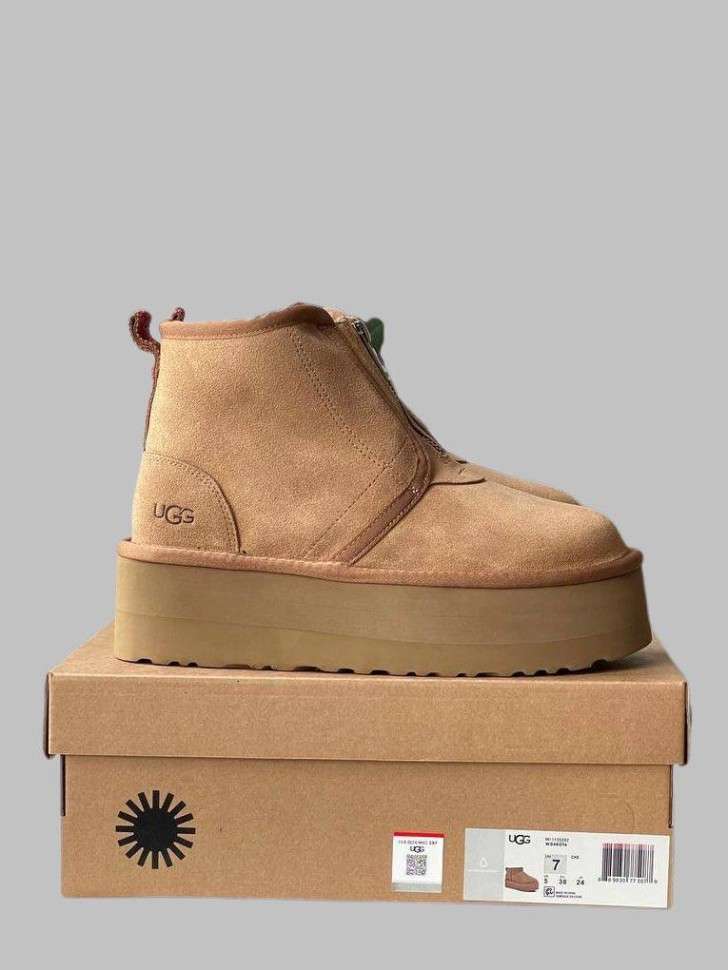 Жіночі UGG Платформа Ньюмел Чоботи Помаранчеві Neumal Platform Zipper Chestnut — фото 2