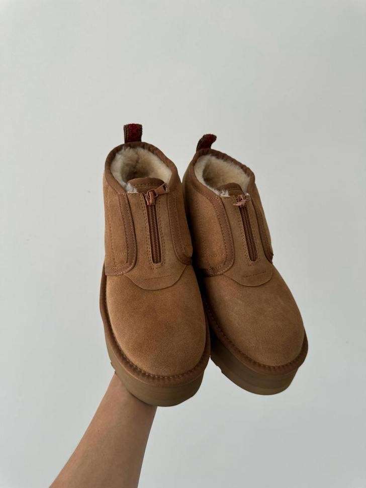 Жіночі UGG Платформа Ньюмел Чоботи Помаранчеві Neumal Platform Zipper Chestnut — фото 12