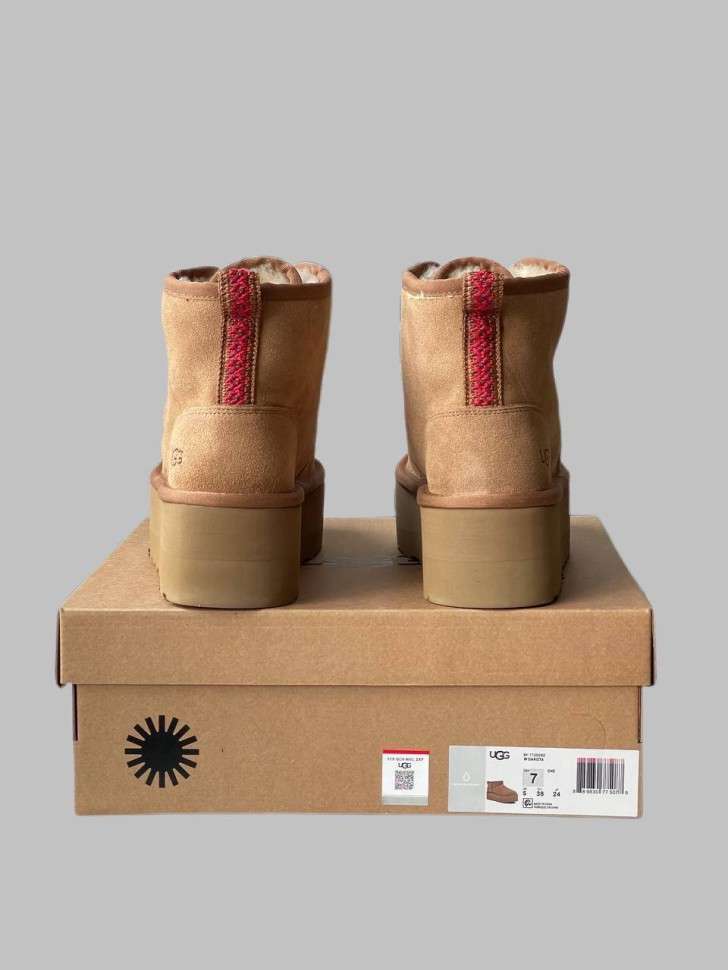 Жіночі UGG Платформа Ньюмел Чоботи Помаранчеві Neumal Platform Zipper Chestnut — фото 4