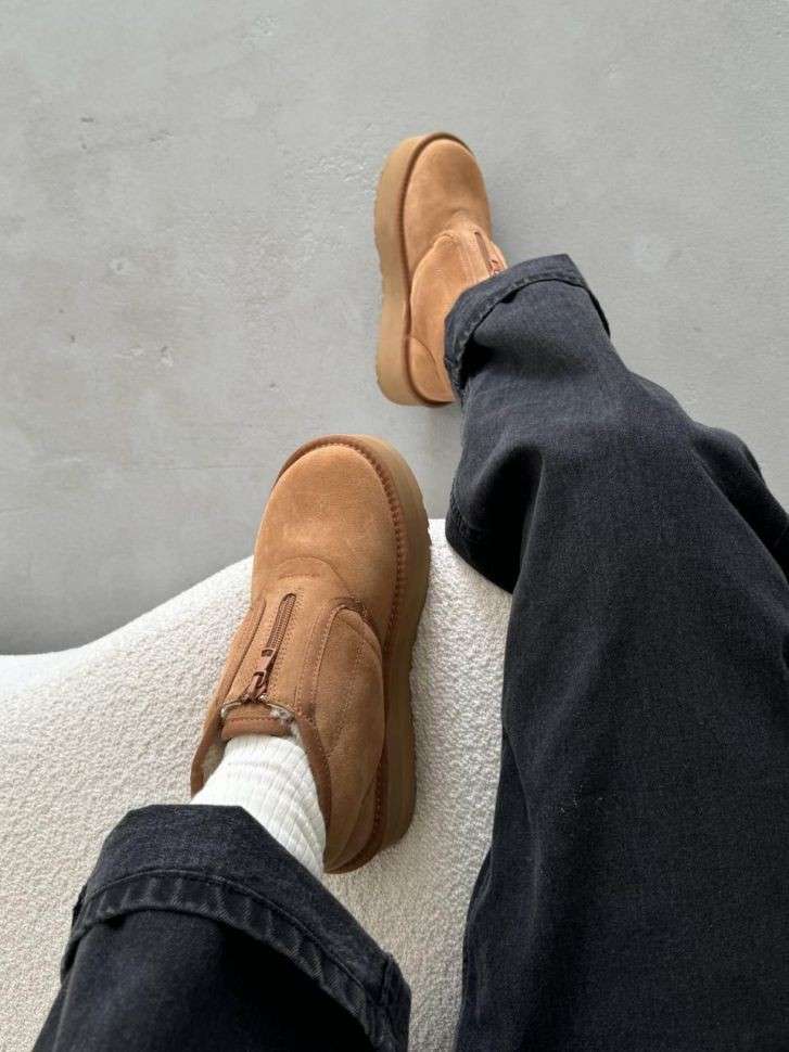 Жіночі UGG Платформа Ньюмел Чоботи Помаранчеві Neumal Platform Zipper Chestnut — фото 7