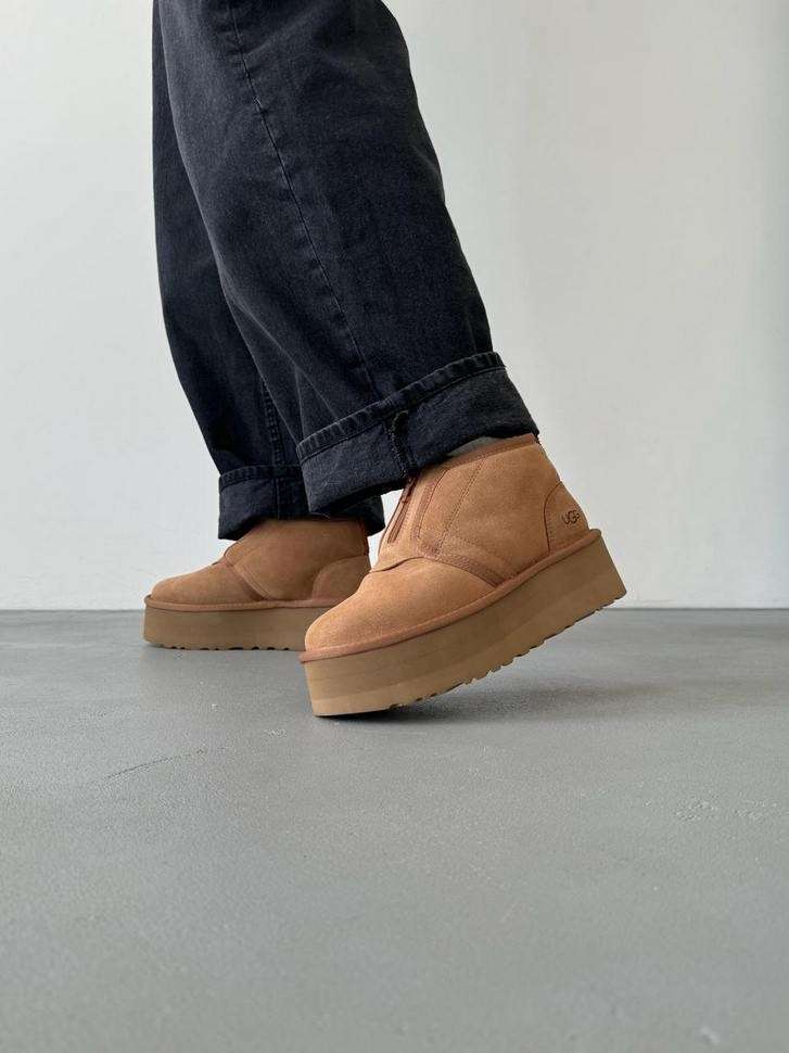 Жіночі UGG Платформа Ньюмел Чоботи Помаранчеві Neumal Platform Zipper Chestnut — фото 8
