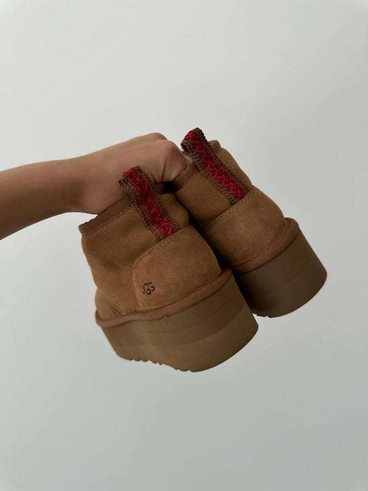 Жіночі UGG Платформа Ньюмел Чоботи Помаранчеві Neumal Platform Zipper Chestnut — фото 10