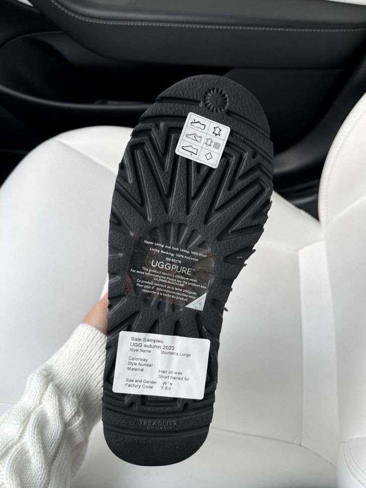 Жіночі UGG Ультра Міні Чорні на Платформі Шкіряні Ultra Mini Platform Black Leather — фото 9